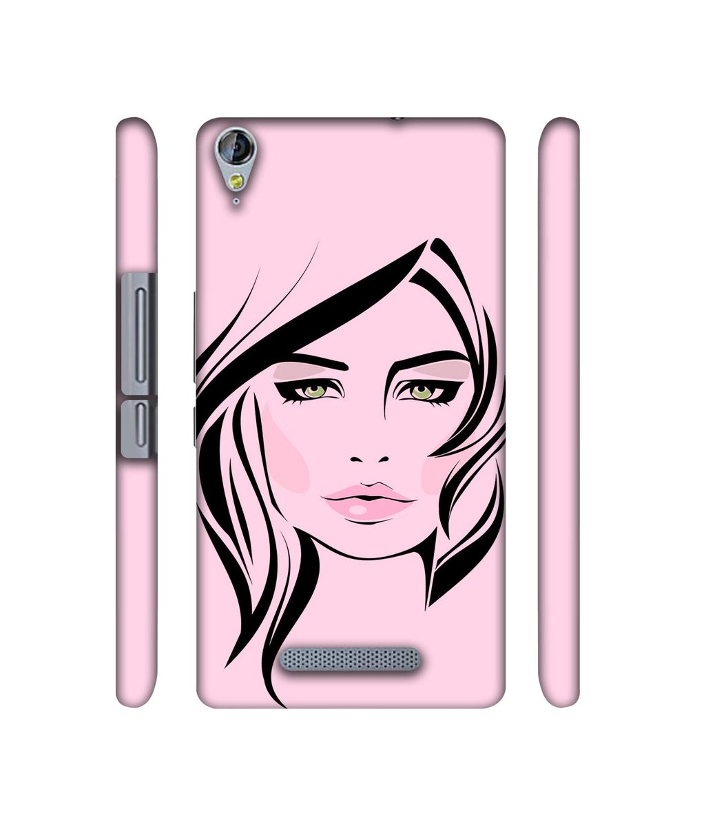 Amazon Brand - Solimo Designer Pink Lady Pattern 3D Printed Hard Back Case Mobile Cover for Micromax Canvas Juice 3Plus Q394