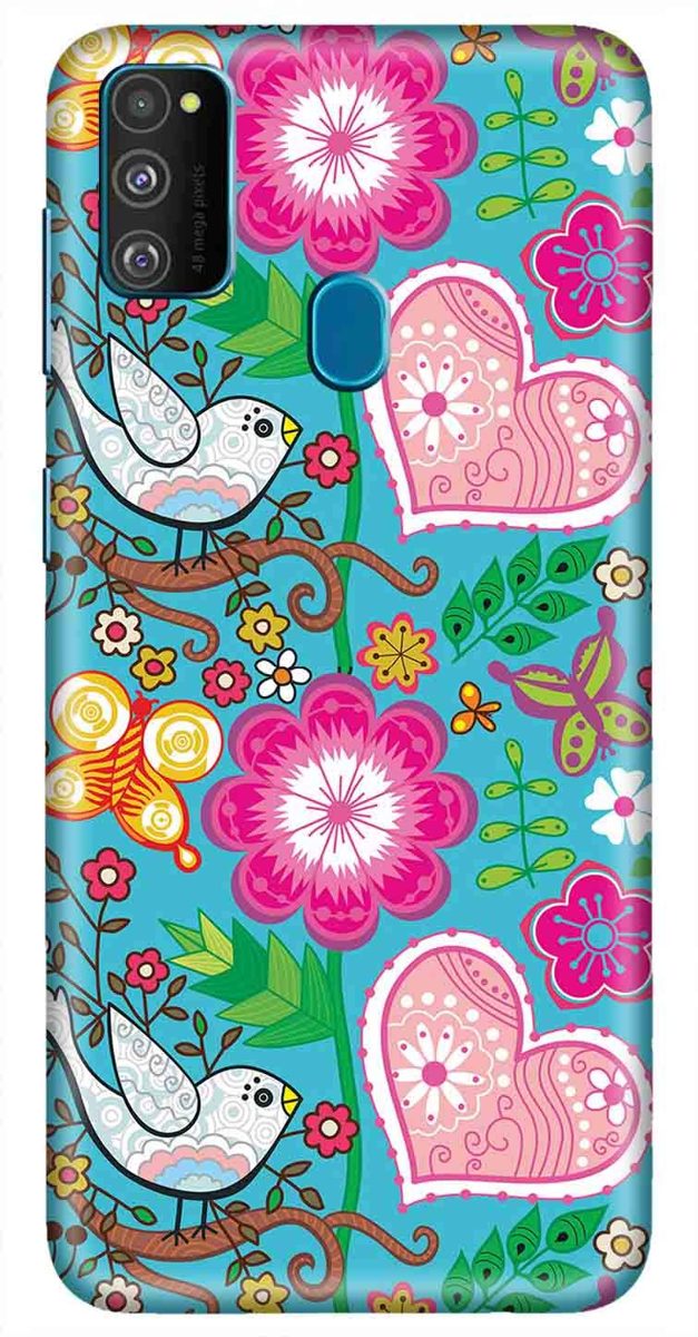 Amazon Brand - Solimo Designer Heart Pattern Design 3D Printed Hard Back Case Mobile Cover for Samsung Galaxy M21 / M30s