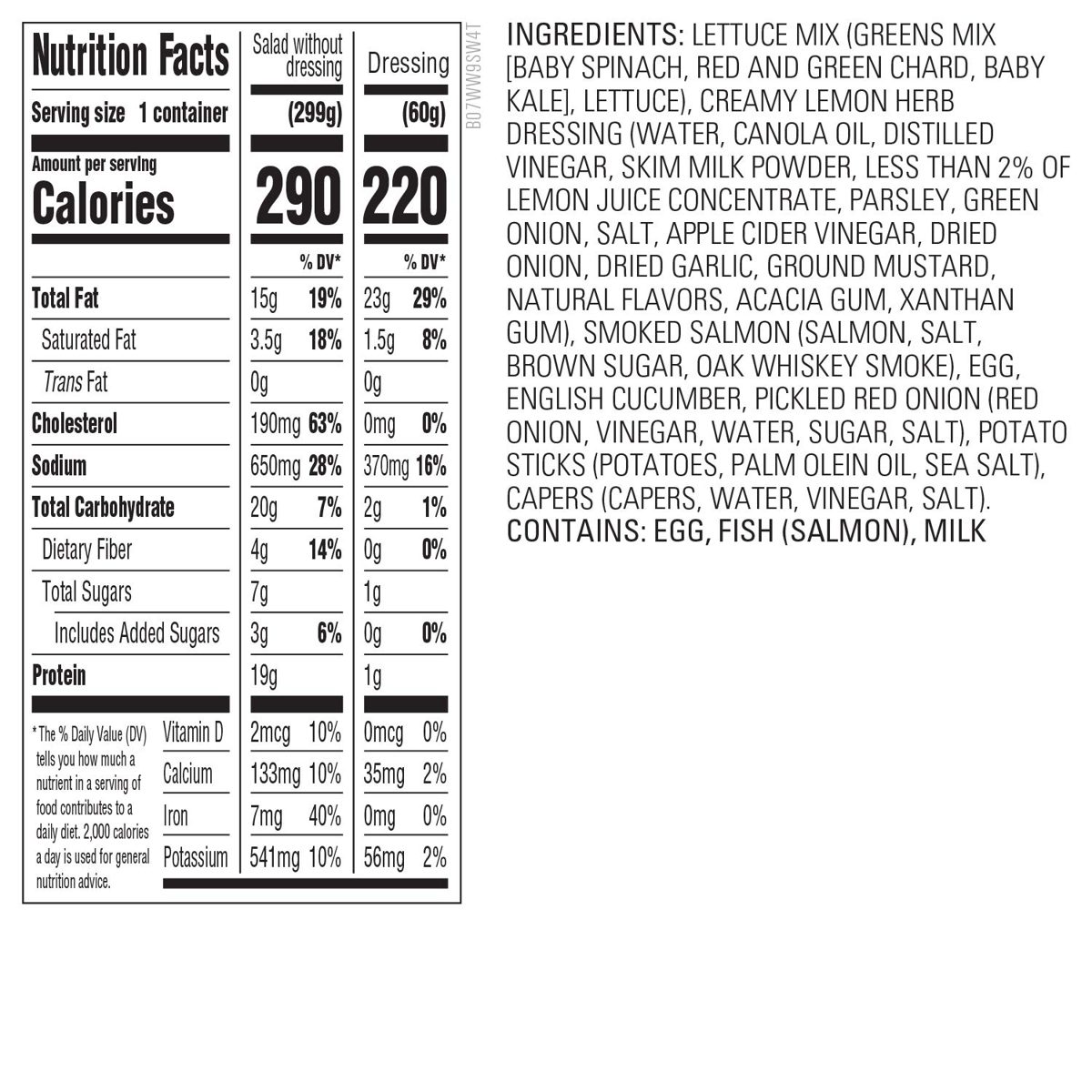 Whole Foods Market, Smoked Salmon Brunch Salad, 12.6 oz