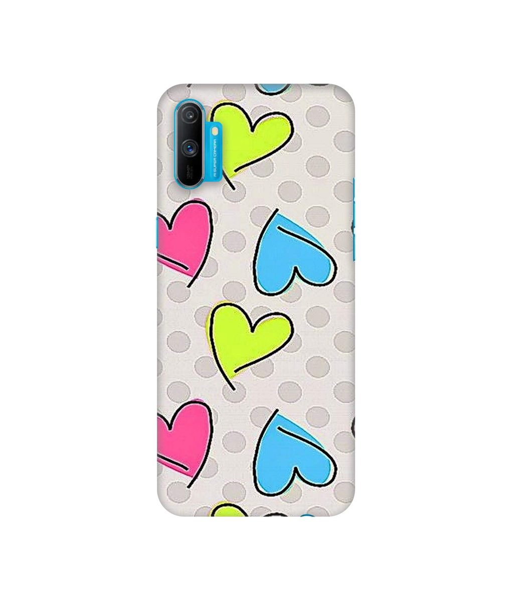 Amazon Brand - Solimo Designer Multicolor Heart 3D Printed Hard Back Case Mobile Cover for Realme C3