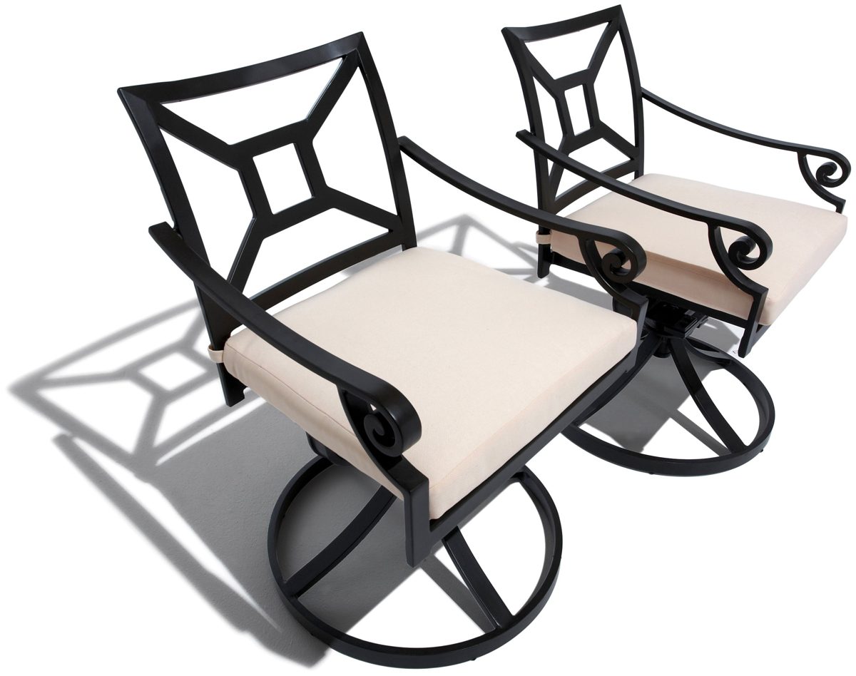 Strathwood Grand Isle Swivel Rocker Dining Chair, Set of 2