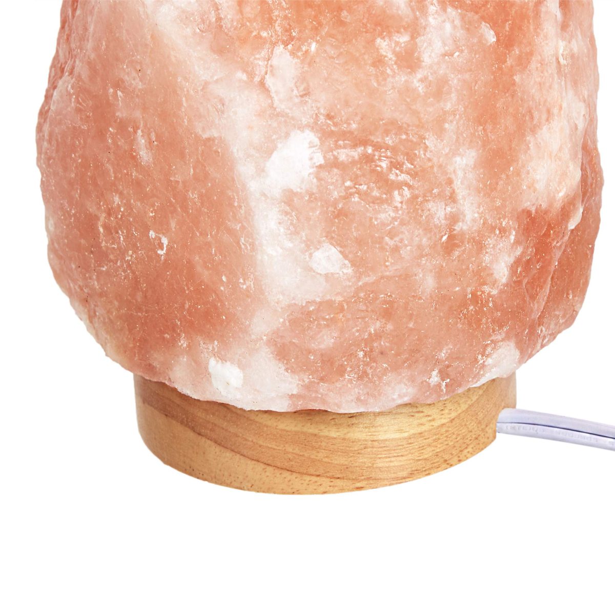 AmazonBasics Natural Himalayan Salt Lamp, Wood Base with Dimmer Switch - Crystal Pink, 7-11 Pounds