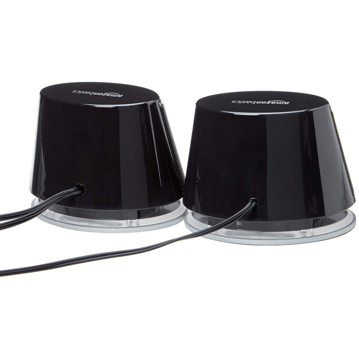 AmazonBasics USB-Powered Computer Speakers with Dynamic Sound, Black, 4-Pack