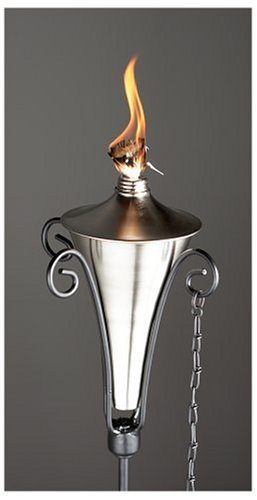 Strathwood Basics Pewter-Finish Torchiere, Set of 2