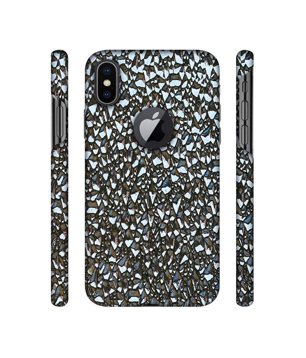 Amazon Brand - Solimo Designer Foil Paper Texture 3D Printed Hard Back Case Mobile Cover for Apple iPhone X (Logo Cut)