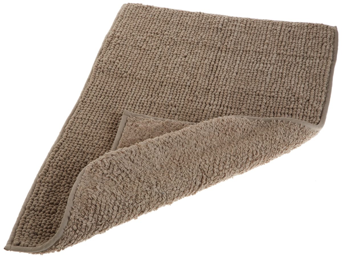Pinzon Reversible Chenille Bath Mat, 21-by-34-Inch, Khaki