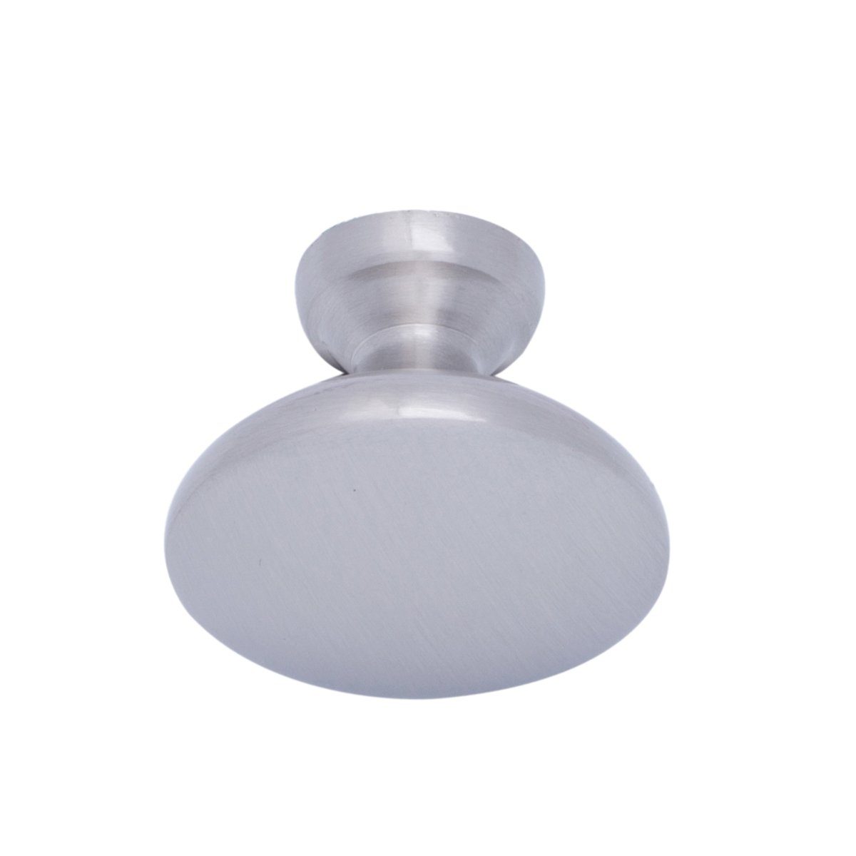 AmazonBasics Round Flat Cabinet Knob, 1.24" Diameter, Satin Nickel, 25-Pack