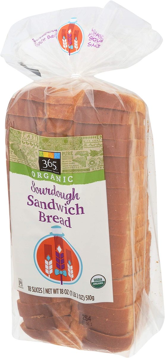 365 Everyday Value, Bread Sandwich Sourdough Organic, 18 Ounce