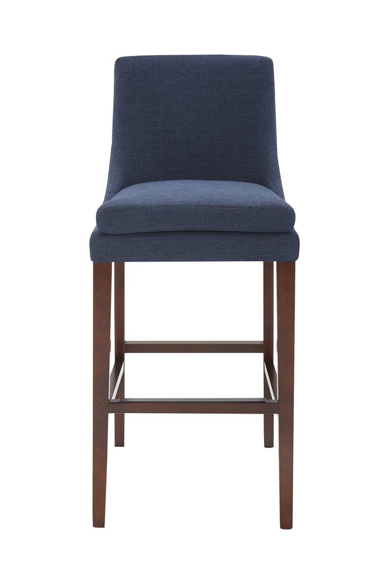 Amazon Brand – Stone & Beam Elise Upholstered Barstool, 42.5"H, Midnight Blue