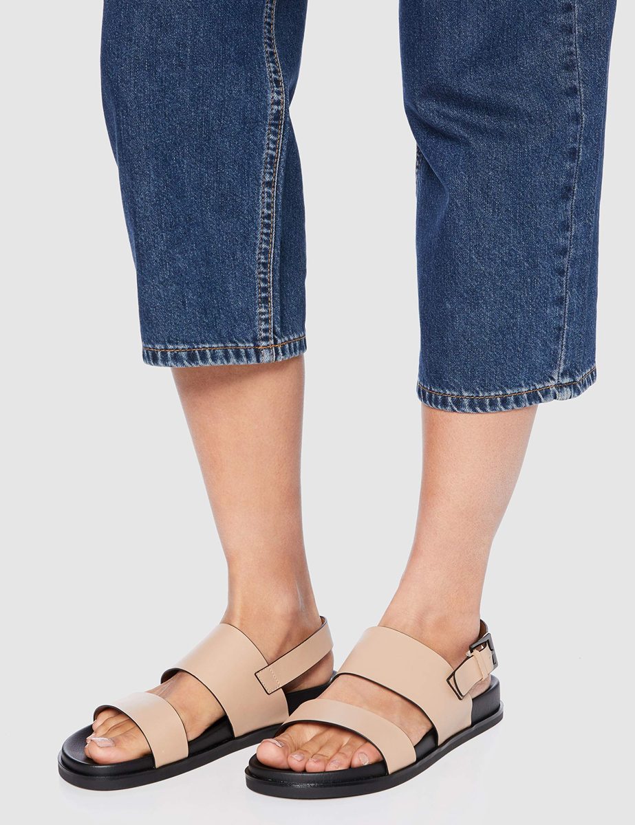 find. Women's Leather Sports Open Toe Sandals, Beige, US-0 / Asia Size s