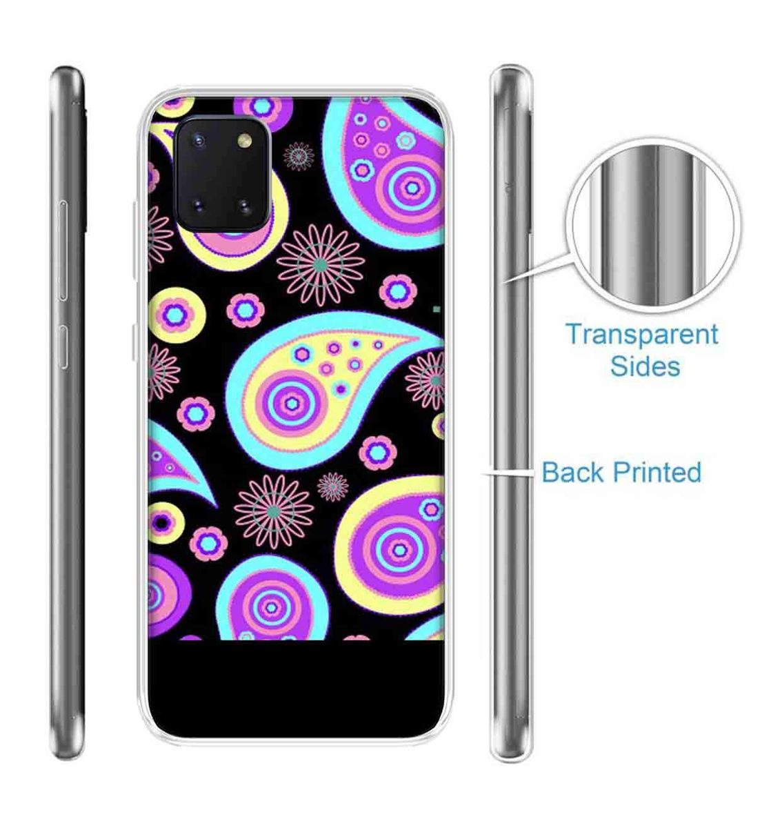 Amazon Brand - Solimo Designer Multicolor Violet Pattern Printed Soft Back Case Mobile Cover for Samsung Galaxy Note 10 Lite