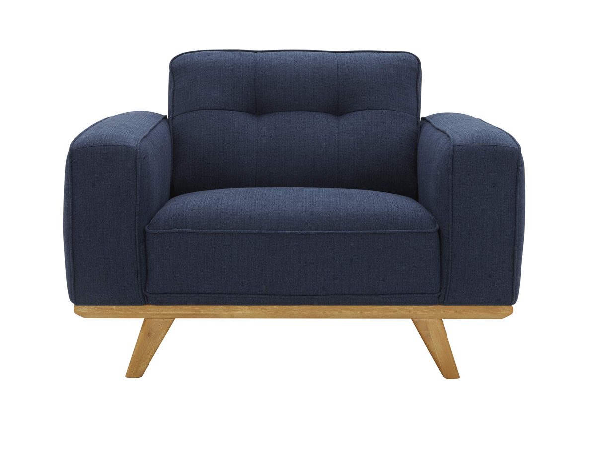 Amazon Brand – Rivet Bigelow Modern Upholstered Chair with Square Legs, 44.1"W, Navy