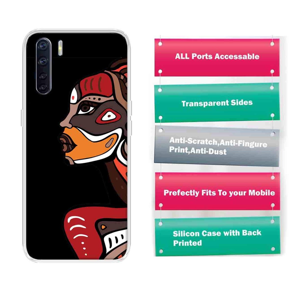 Amazon Brand - Solimo Designer Multicolor Cartoon Printed Soft Back Case Mobile Cover for Oppo F15