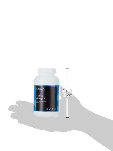 Amazon Brand – Solimo Omega-3 Fish Oil 1000mg (EPA : 300mg, DHA : 200mg) - 90 Softgels