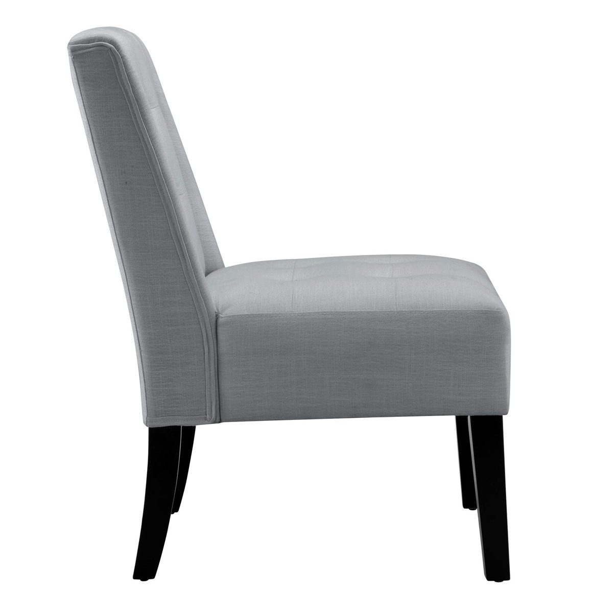 AmazonBasics tufted accent chair with wood legs, Grey