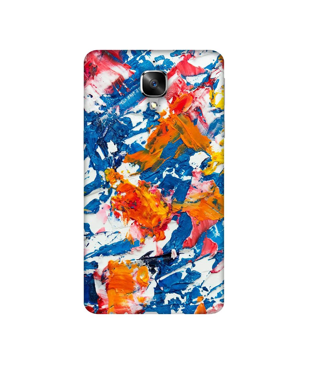 Amazon Brand - Solimo Designer Wax Color Mash On Canvas 3D Printed Hard Back Case Mobile Cover for OnePlus 3 / OnePlus 3T