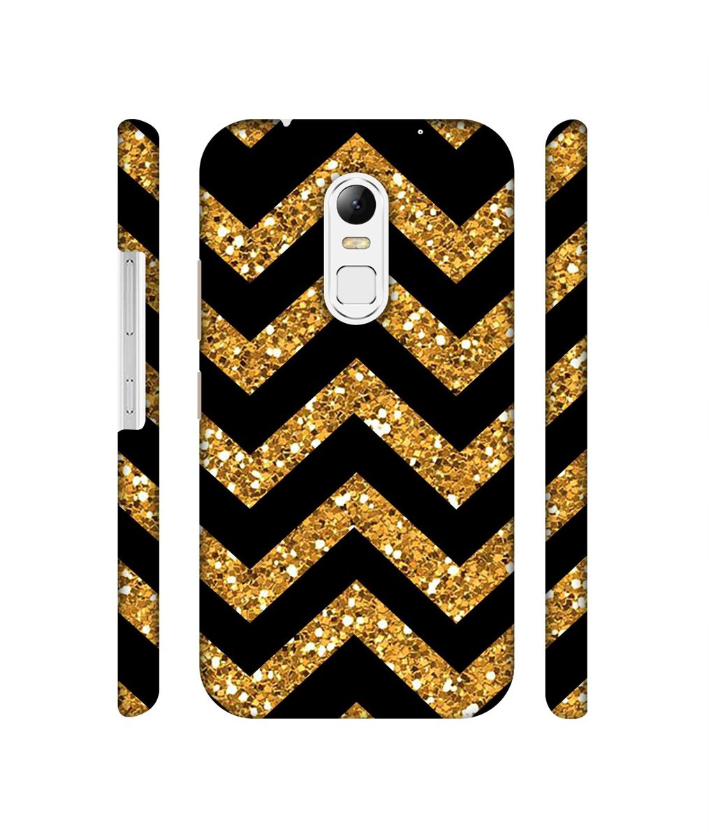 Amazon Brand - Solimo Designer Golden Zik Zak Pattern 3D Printed Hard Back Case Mobile Cover for Lenovo Vibe X3