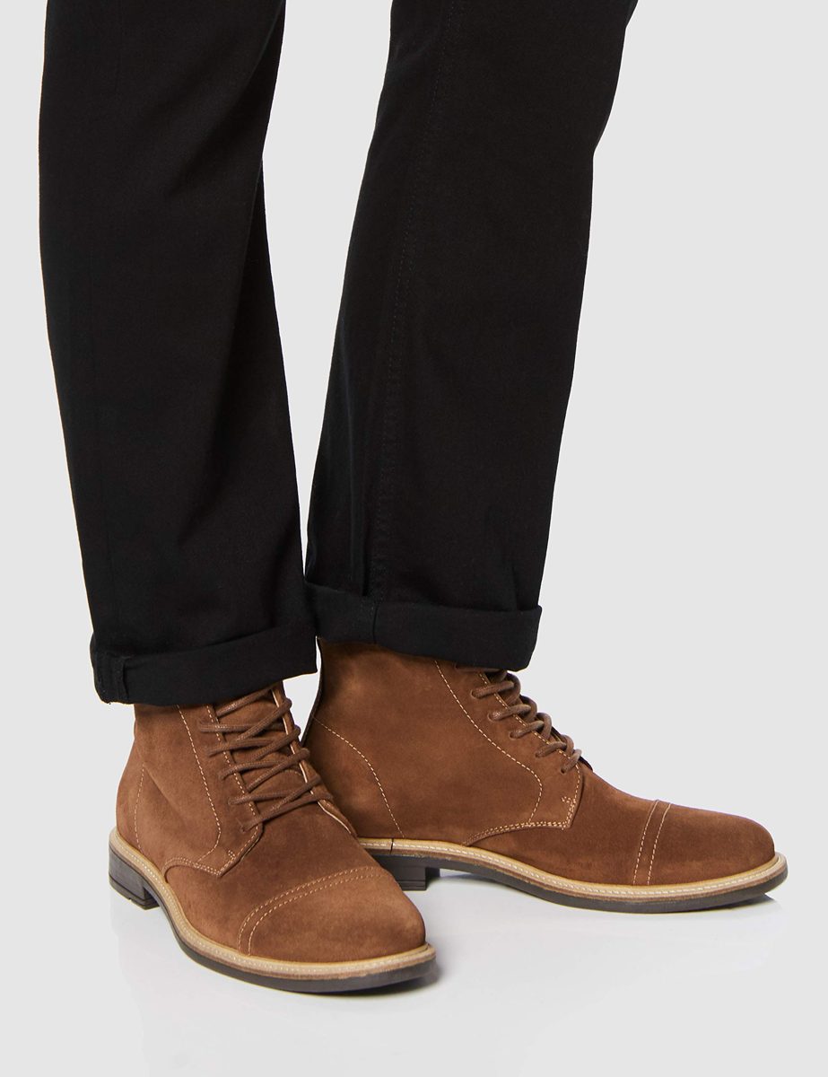 Amazon Brand - find. Men's Leather Lace Up, Brown, US 11.5