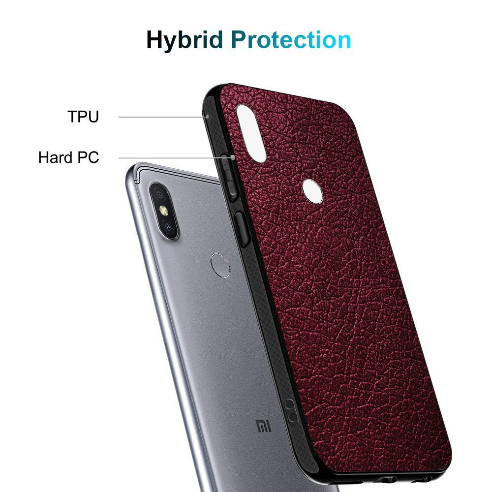Amazon Brand - Solimo Designer Leather Texture Printed Hard Back Case Mobile Cover for Xiaomi Redmi Y2 (D286)