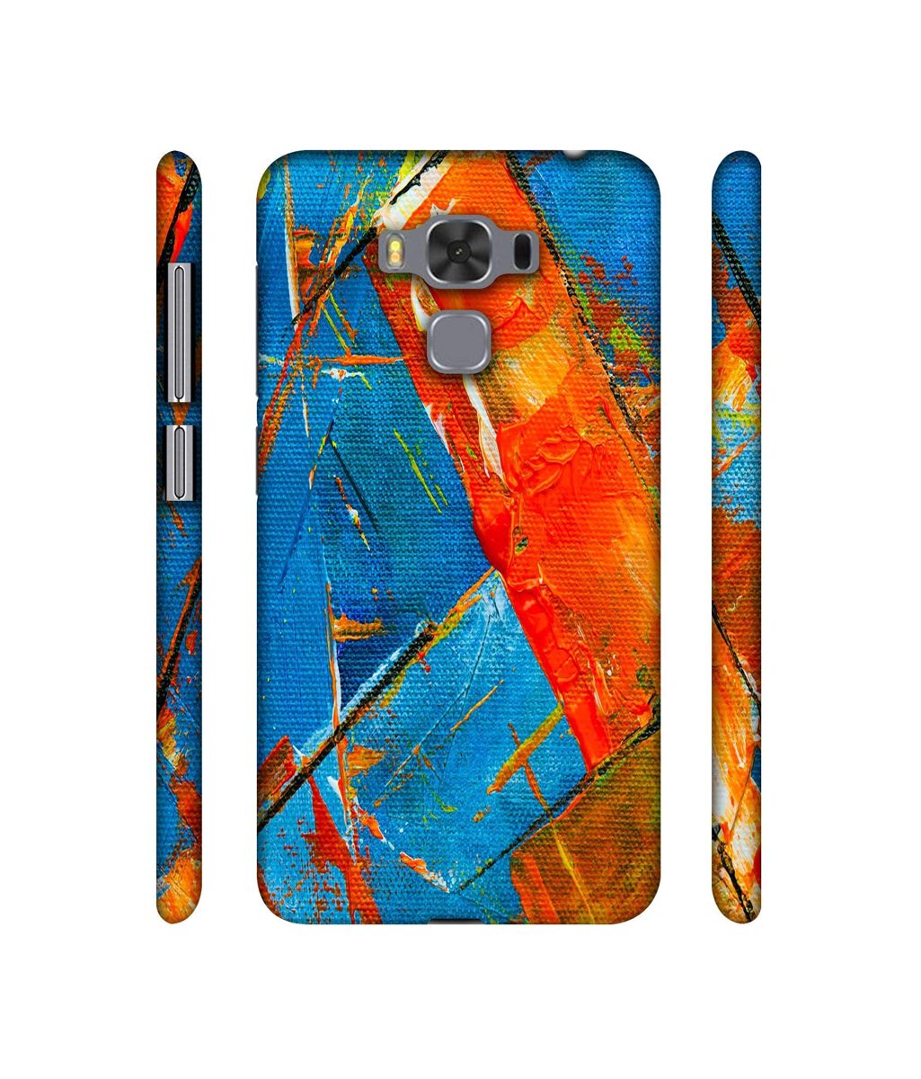 Amazon Brand - Solimo Designer Sky Blue and Orange Canvas 3D Printed Hard Back Case Mobile Cover for Asus Zenfone 3 Max ZC553KL