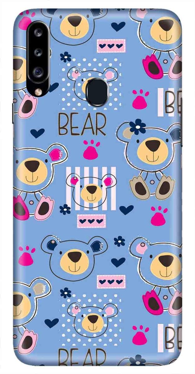 Amazon Brand - Solimo Designer Bear Pattern 3D Printed Hard Back Case Mobile Cover for Samsung Galaxy A20s