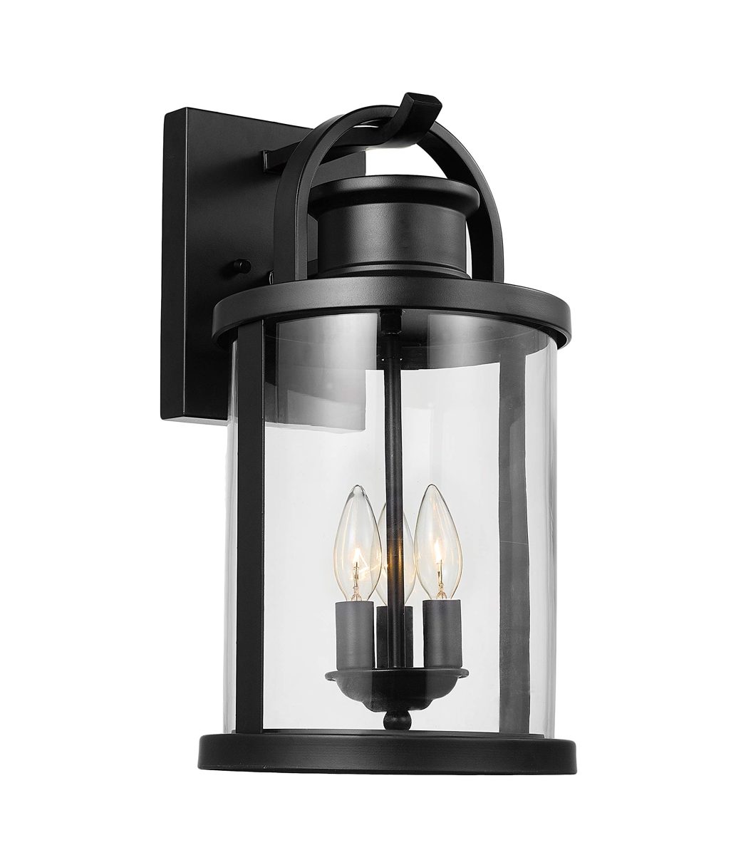 Amazon Brand – Ravenna Home Classic Wall Sconce Light, 18.25"H, Black