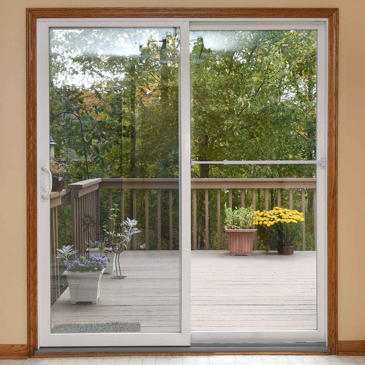 AmazonBasics Patio Door Security Bar, White, 1-Pack