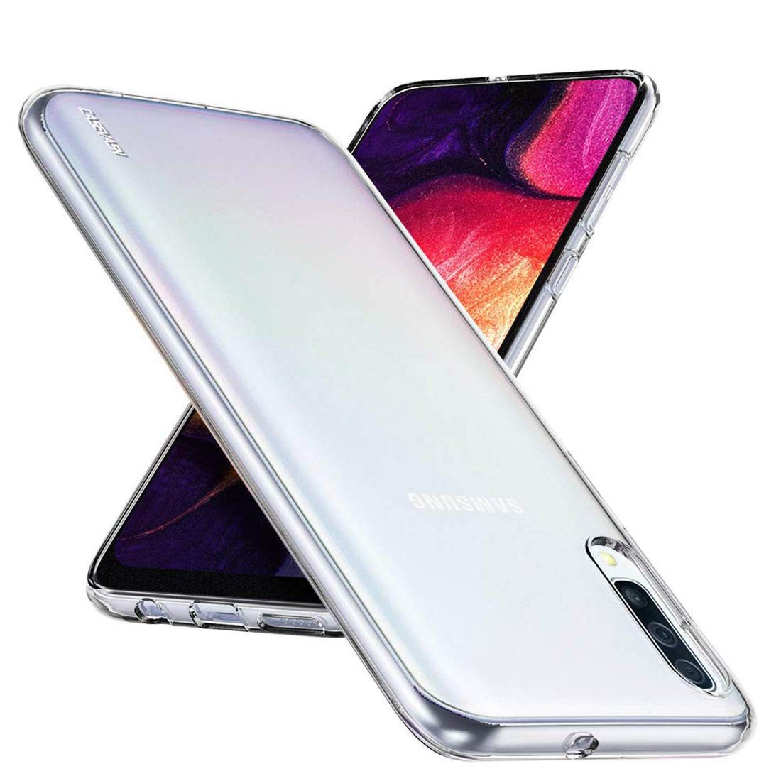 Amazon Brand - Solimo Mobile Cover for Samsung Galaxy A50s (Soft & Flexible Back Case), Transparent