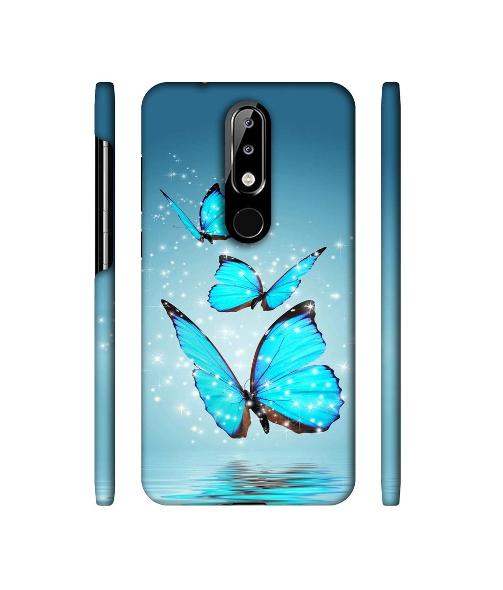 Amazon Brand - Solimo Designer Flying Butterflies 3D Printed Hard Back Case Mobile Cover for Nokia 5.1 Plus