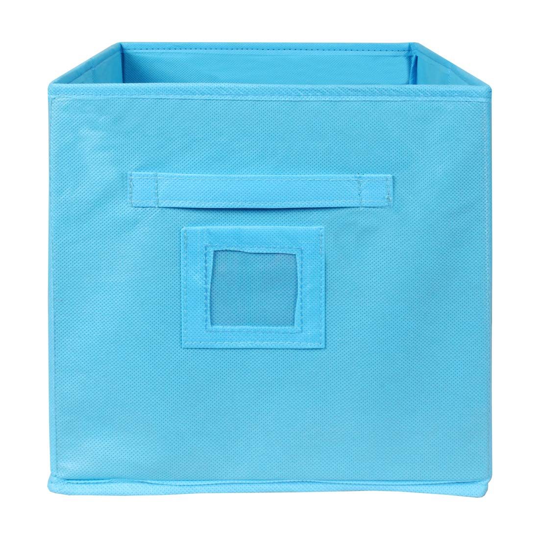 Amazon Brand - Solimo Fabric Storage Box, Medium, Set of 3, Medical Blue
