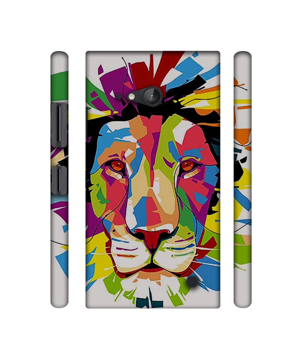 Amazon Brand - Solimo Designer Lion Multicolor Vector 3D Printed Hard Back Case Mobile Cover for Nokia Lumia 730