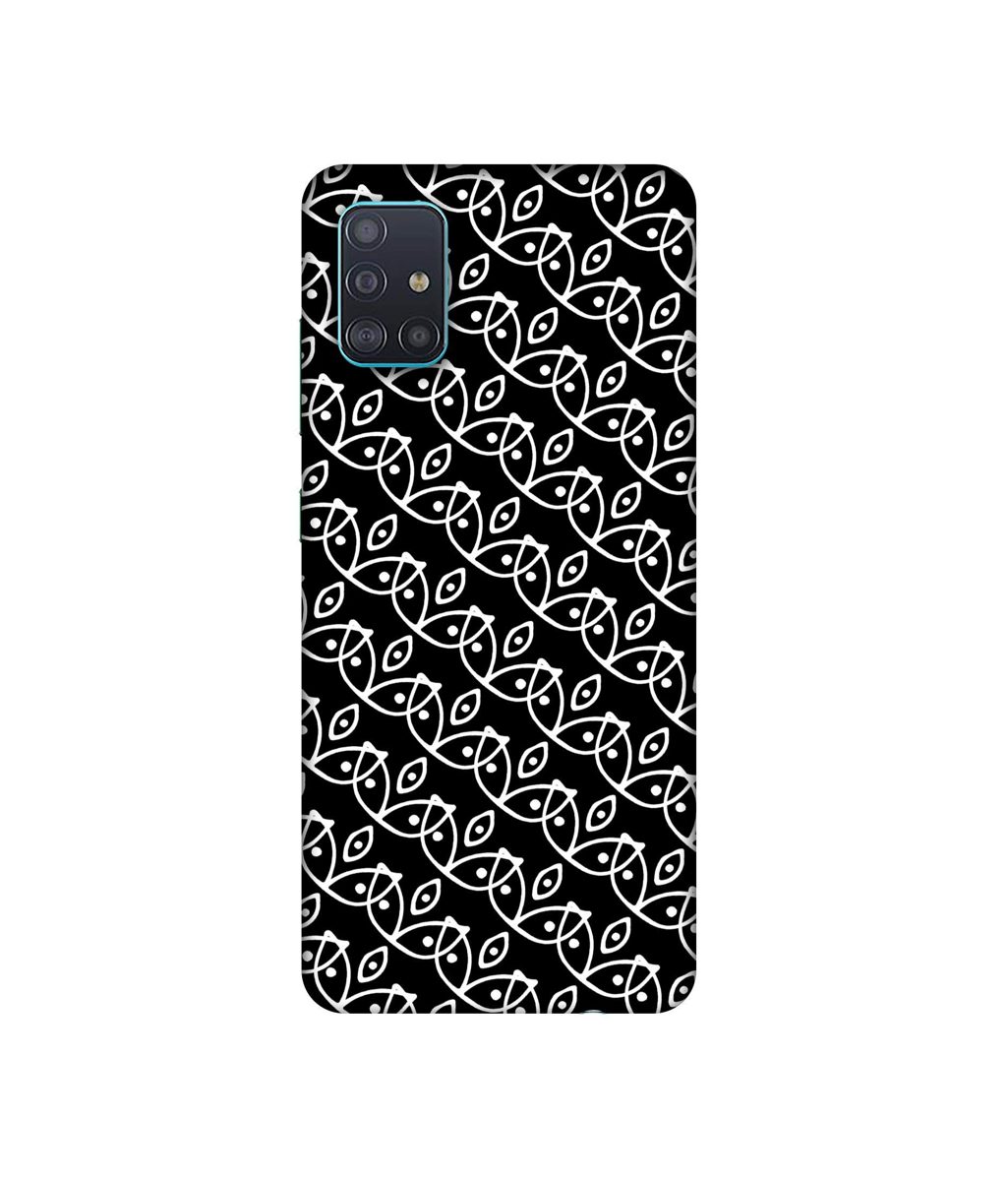 Amazon Brand - Solimo Designer White Pattern 3D Printed Hard Back Case Mobile Cover for Samsung Galaxy A51