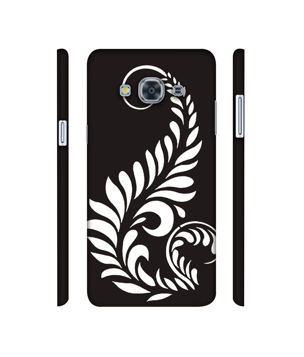 Amazon Brand - Solimo Designer Simple White Rangoli 3D Printed Hard Back Case Mobile Cover for Samsung Galaxy J3 Pro