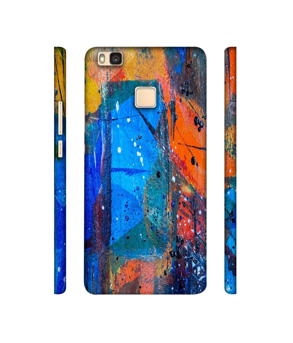 Amazon Brand - Solimo Designer Blue and Orange Brush 3D Printed Hard Back Case Mobile Cover for Huawei P9 lite