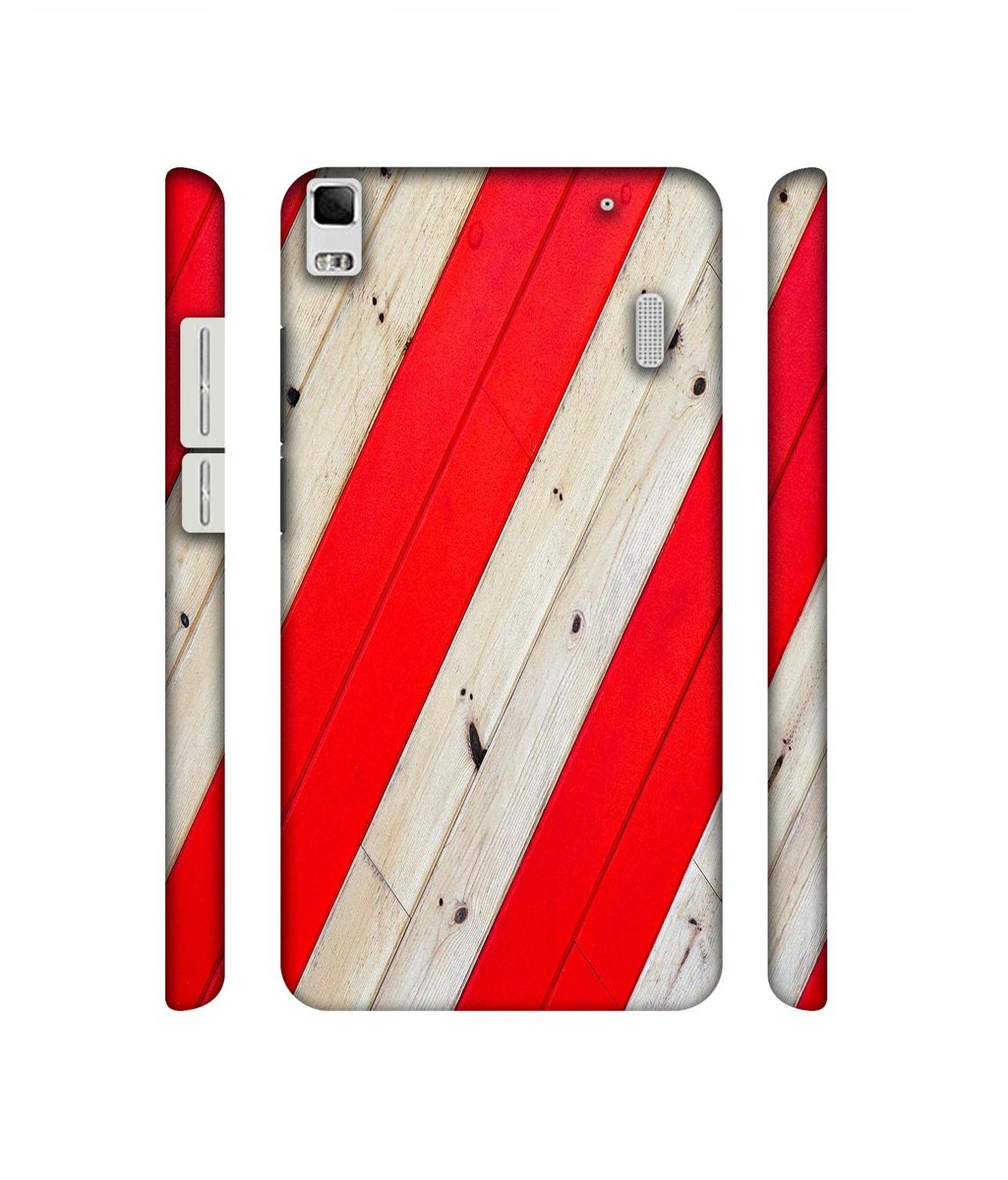 Amazon Brand - Solimo Designer Red and Cream Color Wood 3D Printed Hard Back Case Mobile Cover for Lenovo A7000