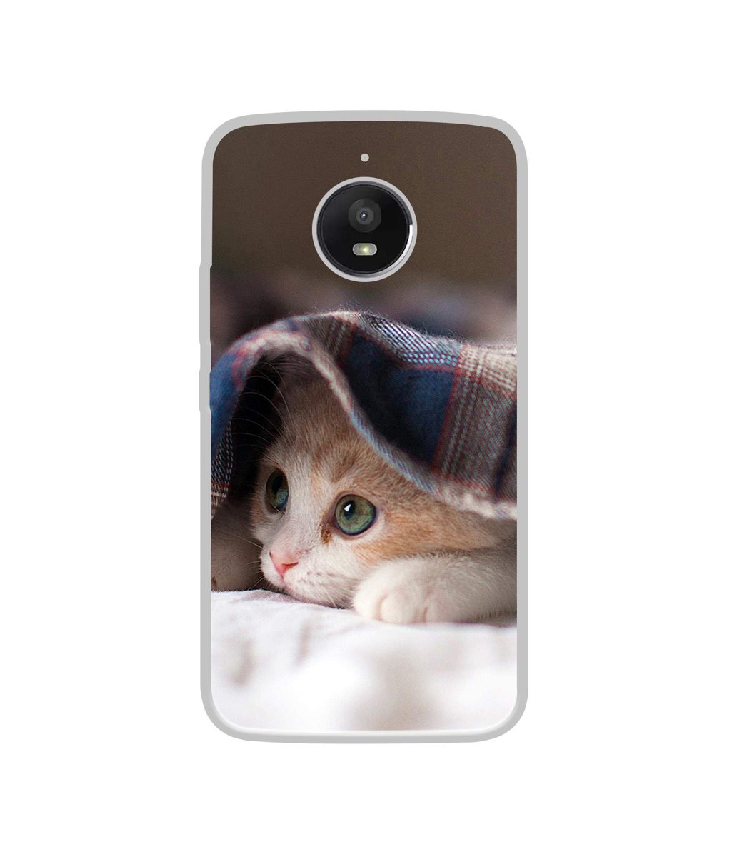 Amazon Brand - Solimo Designer Sleepy Kitten UV Printed Soft Back Case Mobile Cover for Motorola Moto E4 Plus