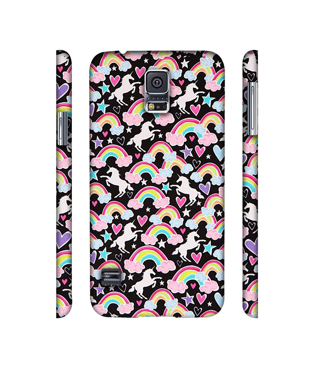 Amazon Brand - Solimo Designer Unicorn Texture 3D Printed Hard Back Case Mobile Cover for Samsung Galaxy S5 i9600