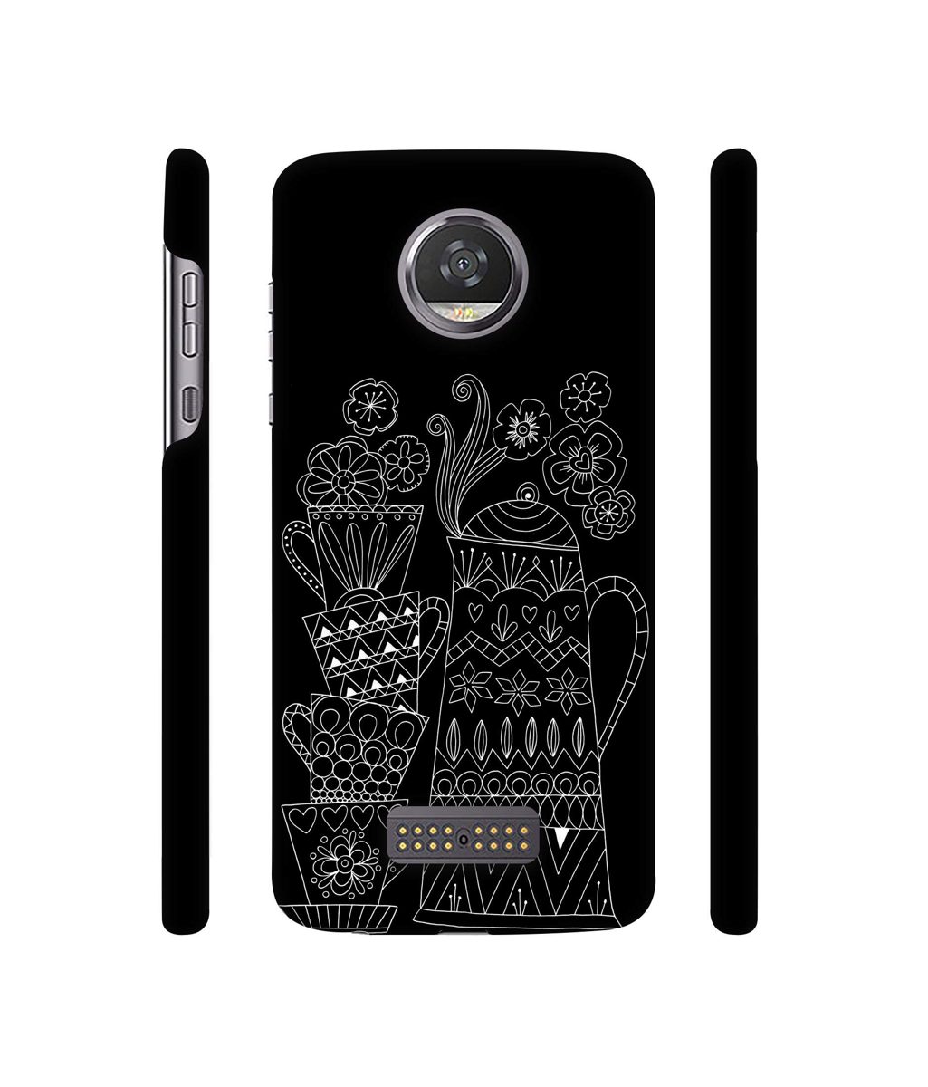 Amazon Brand - Solimo Designer Cups and Tea Pot 3D Printed Hard Back Case Mobile Cover for Moto Z2 Play
