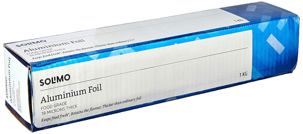 Amazon Brand - Solimo Aluminium Foil - 1 kg (18 Microns)