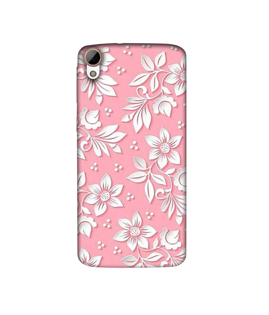 Amazon Brand - Solimo Designer White Flower Pattern 3D Printed Hard Back Case Mobile Cover for HTC Desire 828 Dual