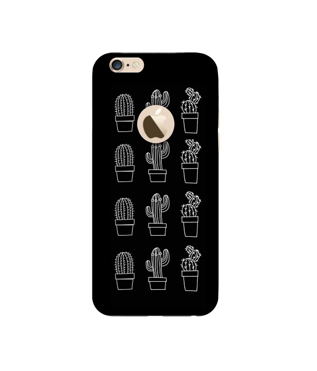 Amazon Brand - Solimo Designer Cactus Design 3D Printed Hard Back Case Mobile Cover for Apple iPhone 6 / 6S (Logo Cut)