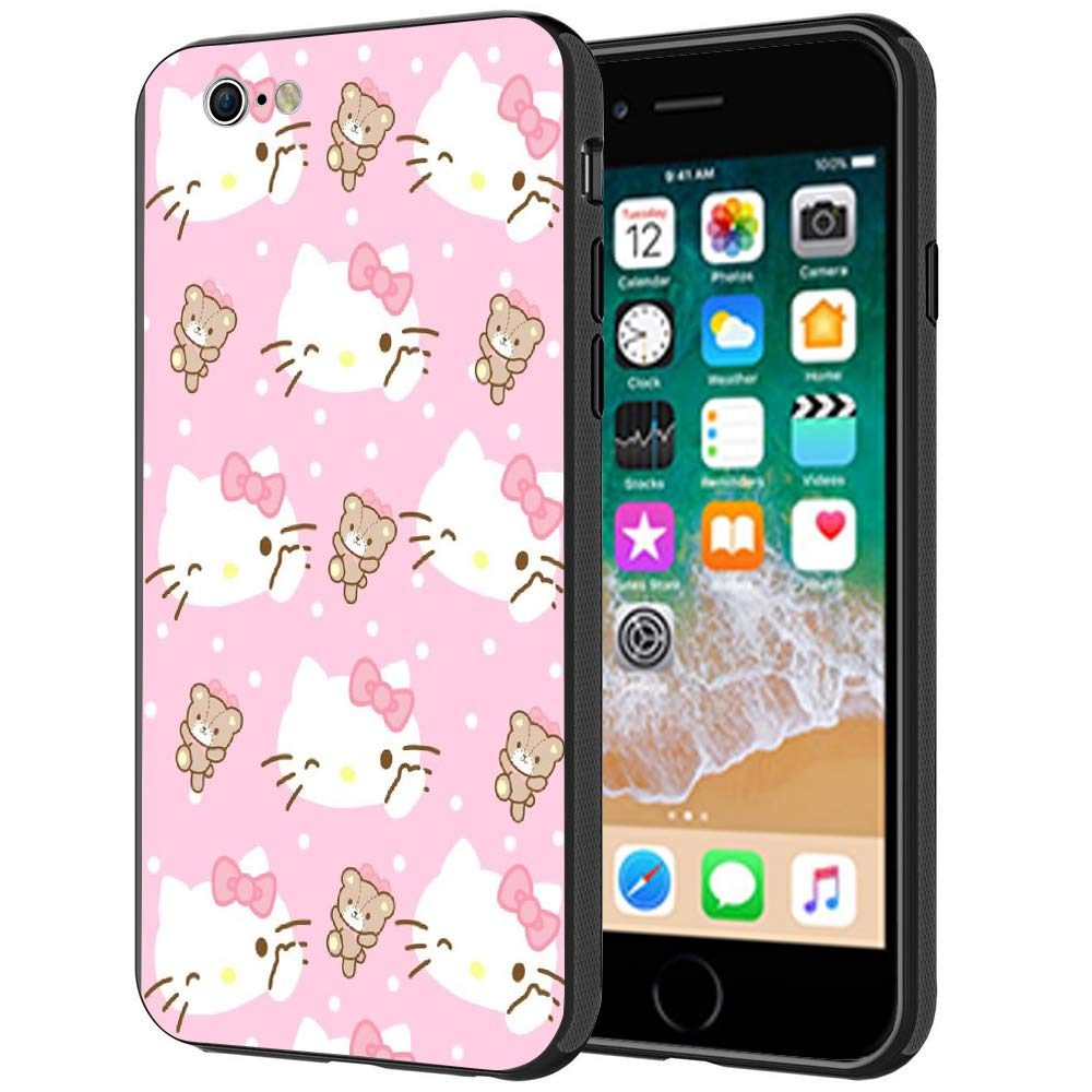 Amazon Brand - Solimo Designer Pink Kitty Printed Hard Back Case Mobile Cover for Apple iPhone 6S / 6 (D1227)