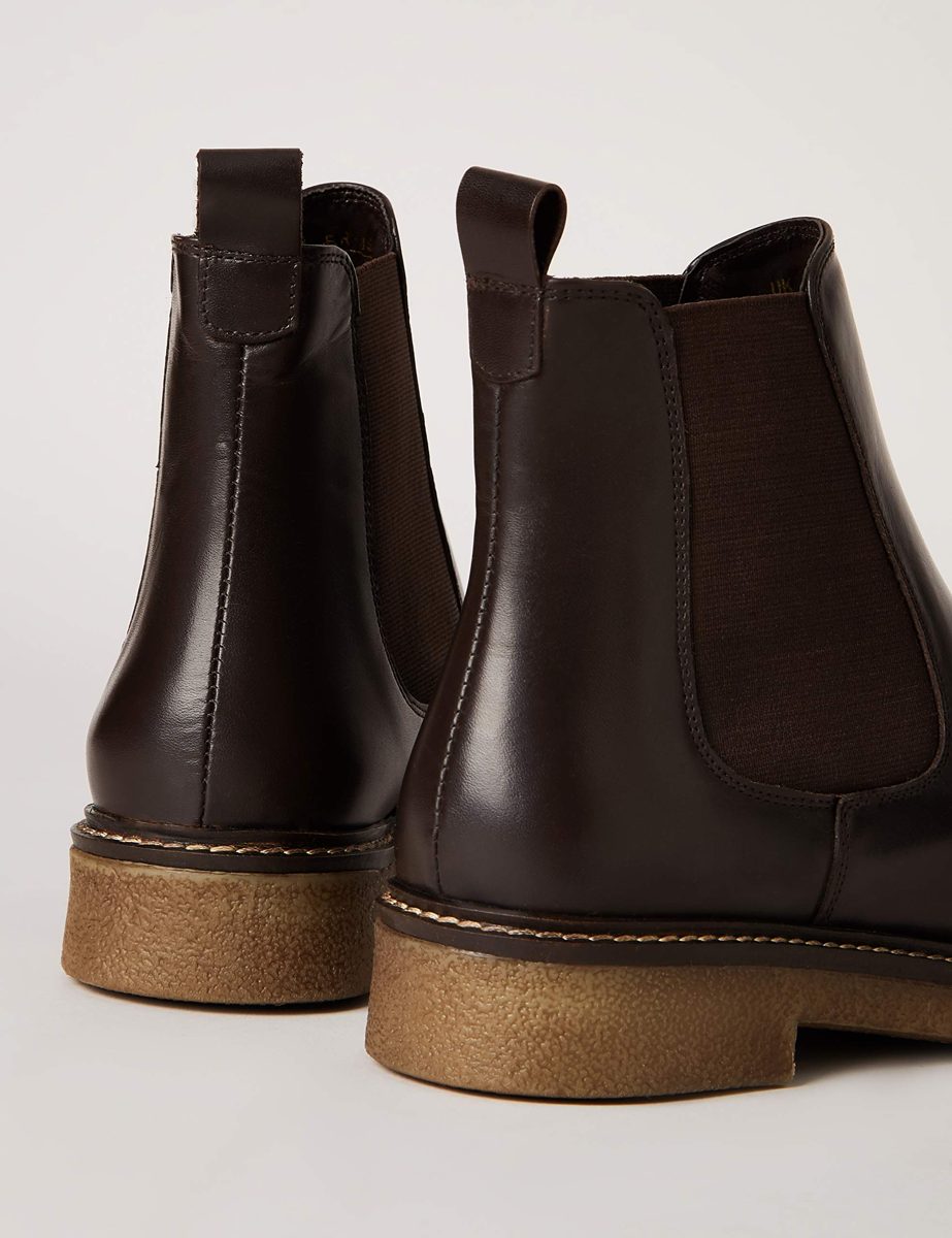 Amazon Brand - find. Women's Chelsea Boots, Brown Chocolate), US 8.5