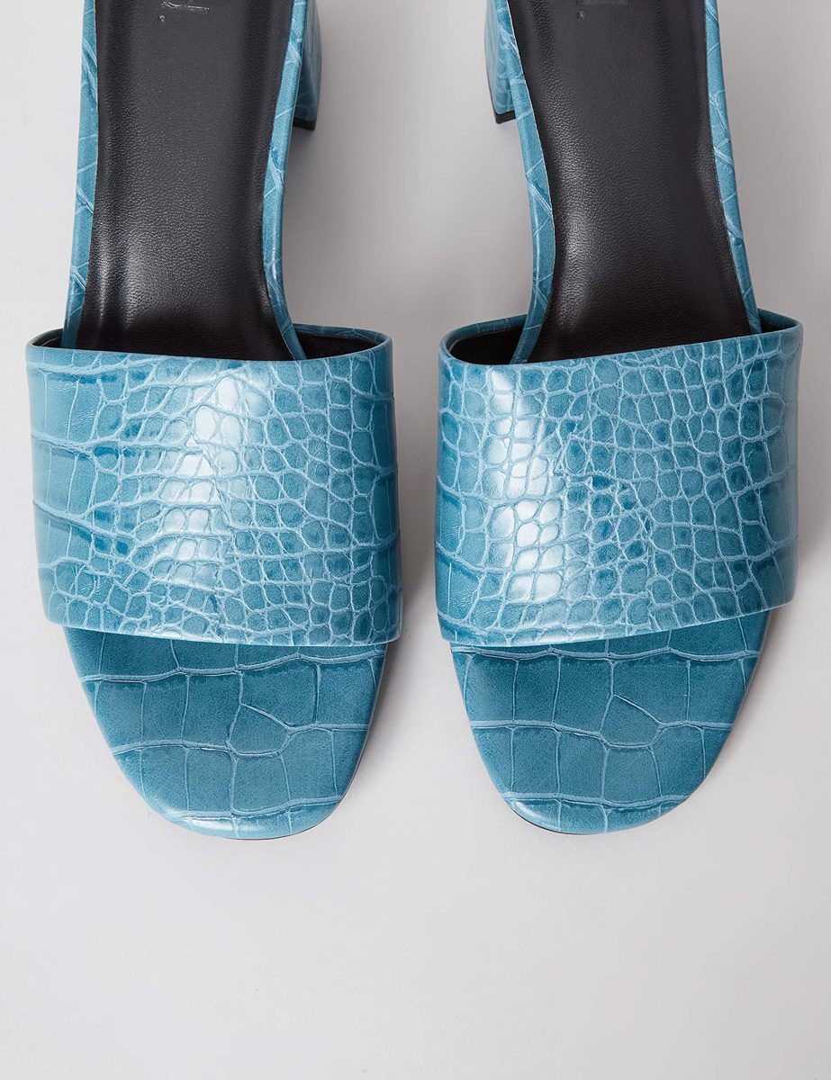 FIND. Women's LACE-S-2-46 Open Toe Sandals, Blue (Blue Croc), x-small