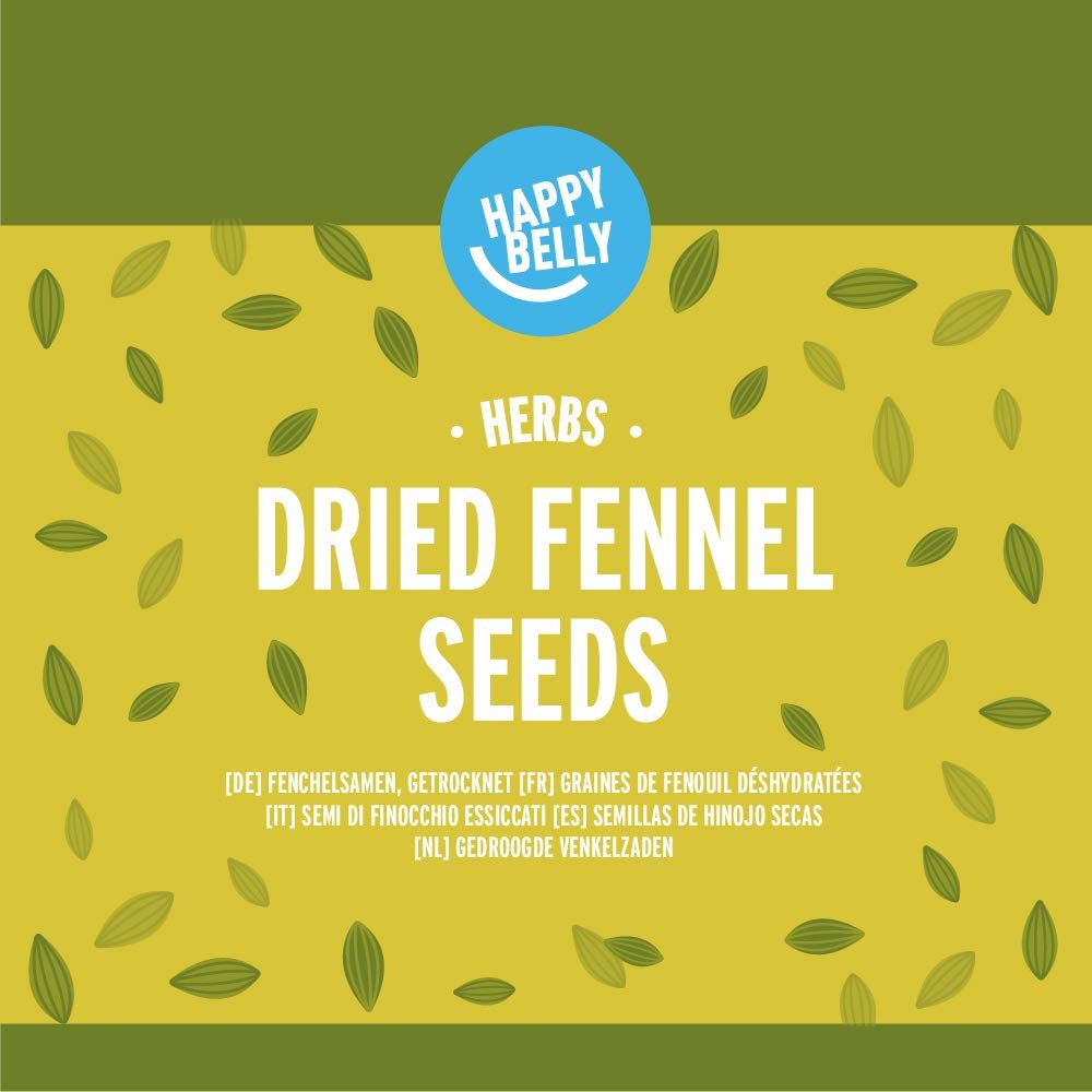 Amazon Brand - Happy Belly - Dried Fennel Seeds, 4x25 g