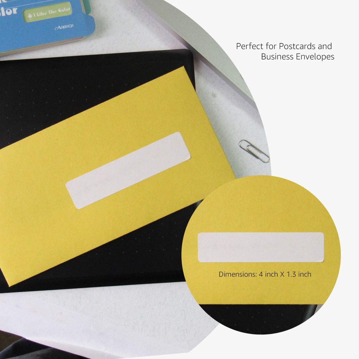 AmazonBasics Address Labels for Laser Printers, 1-1/3" x 4", Permanent Adhesive, White, 350-Pack