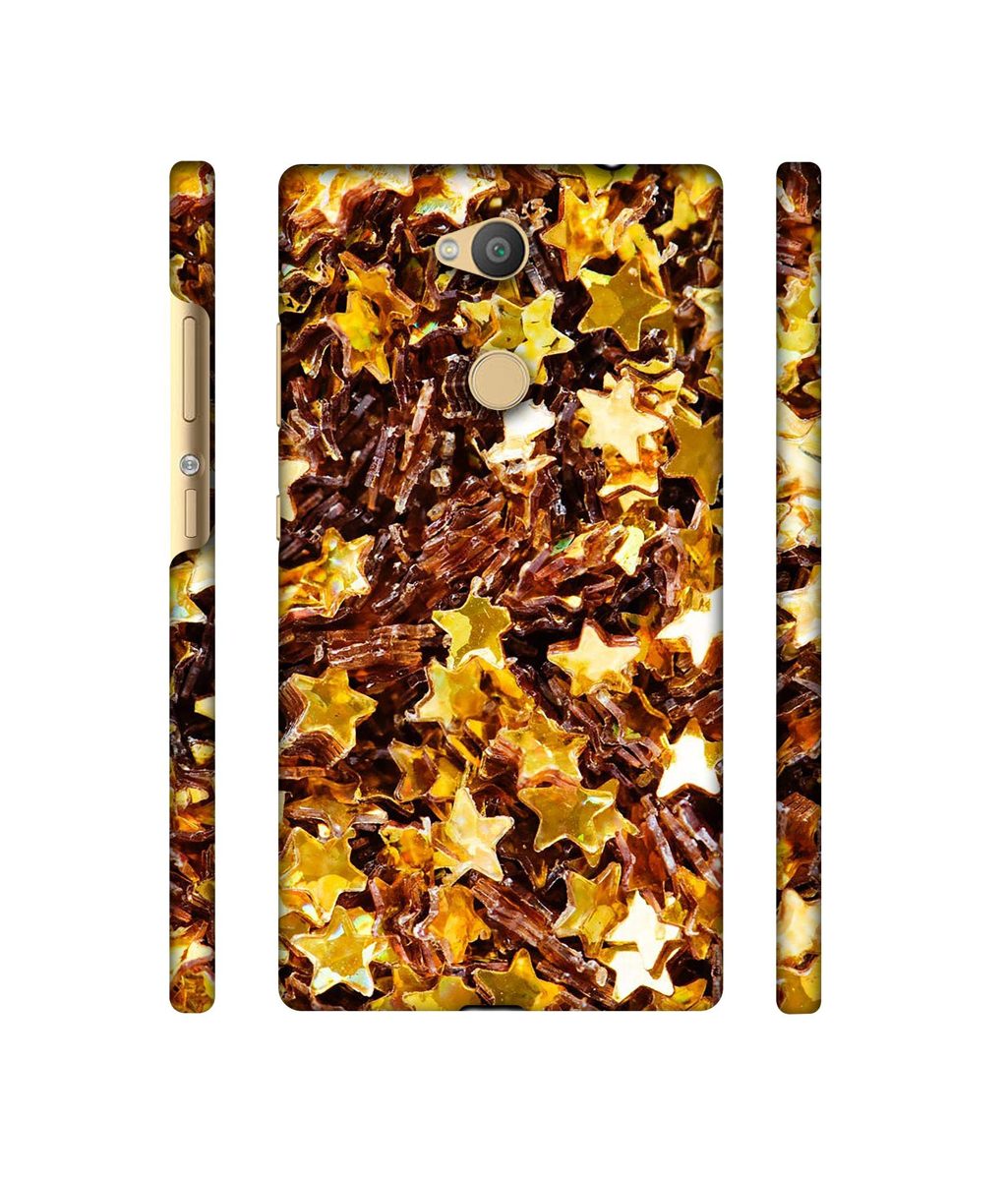 Amazon Brand - Solimo Designer Golden Stars 3D Printed Hard Back Case Mobile Cover for Sony Xperia L2