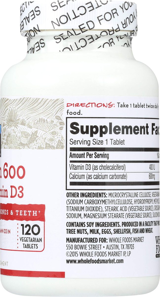 365 Everyday Value, Calcium 600 with Vitamin D3, 120 count
