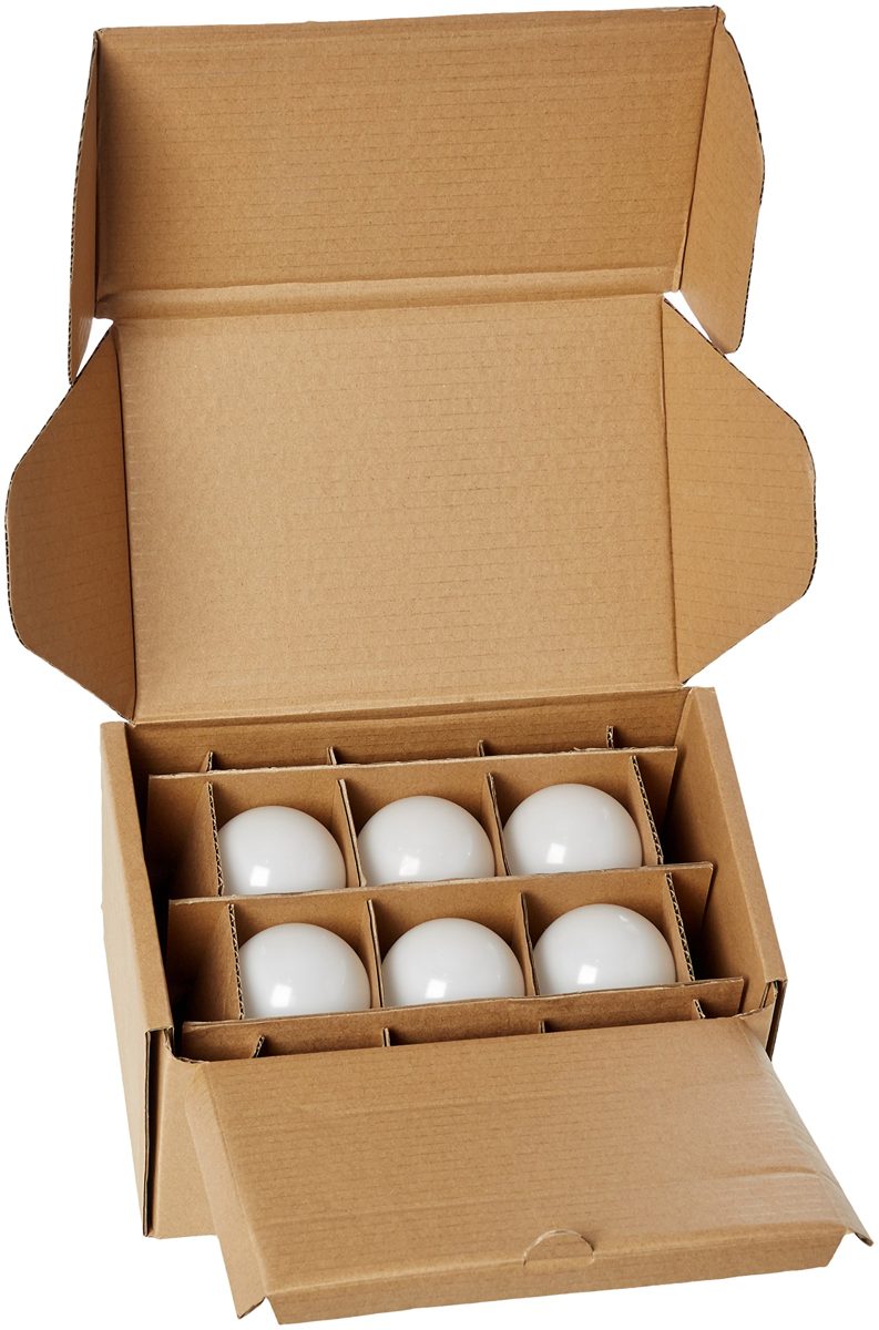 AmazonBasics 40 Watt Equivalent, Daylight, Dimmable, A19 LED Light Bulb | 6-Pack