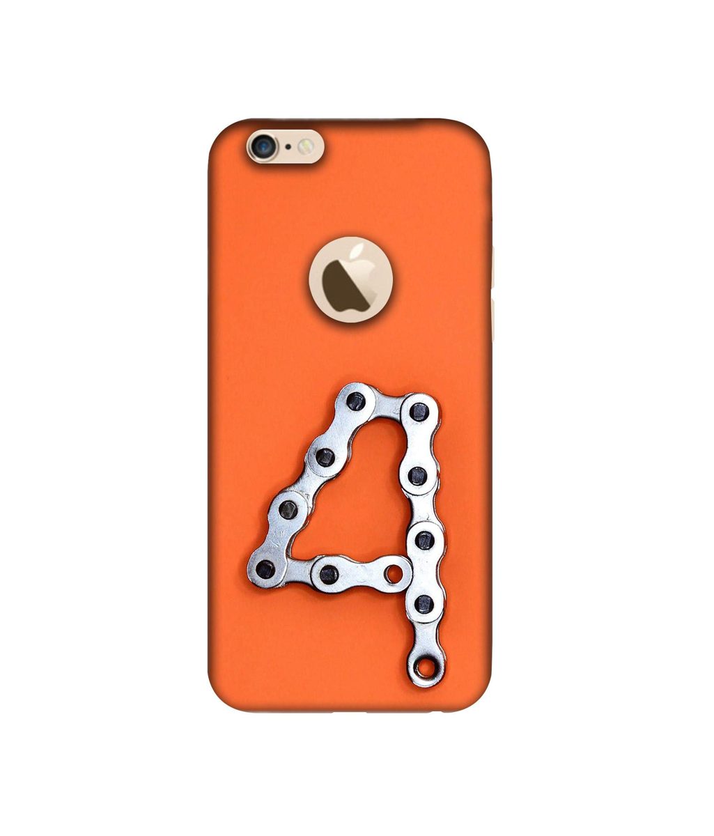 Amazon Brand - Solimo Designer Number Four 3D Printed Hard Back Case Mobile Cover for Apple iPhone 6 / 6S (Logo Cut)